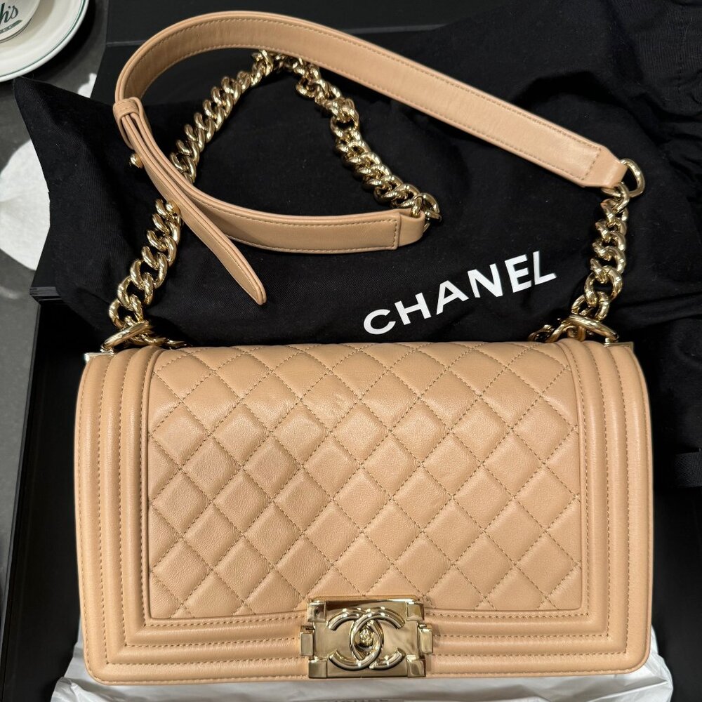 Chanel Boy Flap Bag Quilted Lambskin Medium
